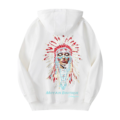 ボールドフェザーバックプリントパーカー U2387