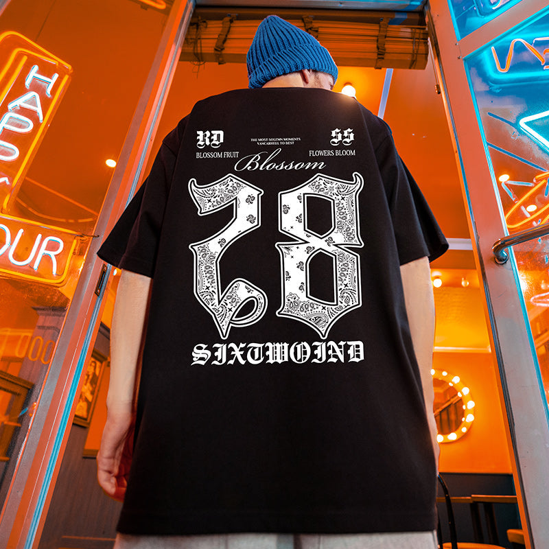 【OUTLET/即納】バックプリントナンバー半袖Tシャツ U1715