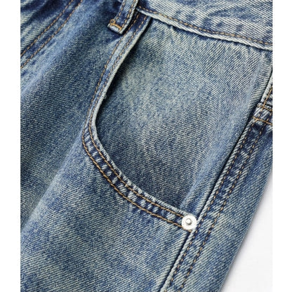 ウォッシュドダメージワイドデニムパンツ U2568