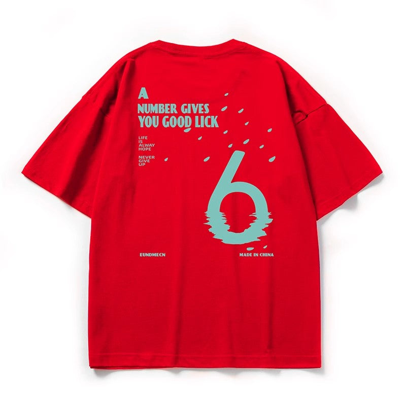 【OUTLET/即納】No.6 デザインプリント半袖Tシャツ U1767