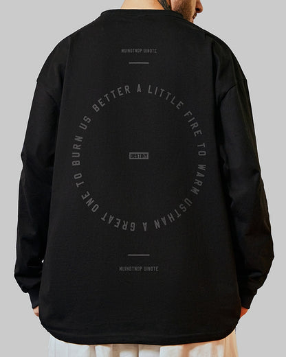 サークルロゴタイポグラフィ長袖Tシャツ U2365