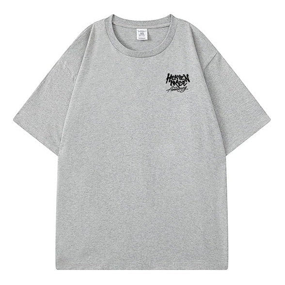グラフィックバックプリント半袖Tシャツ U2578