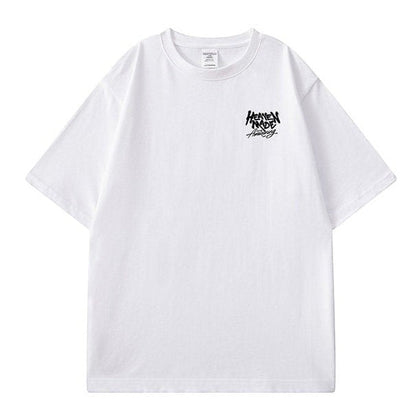 グラフィックバックプリント半袖Tシャツ U2578