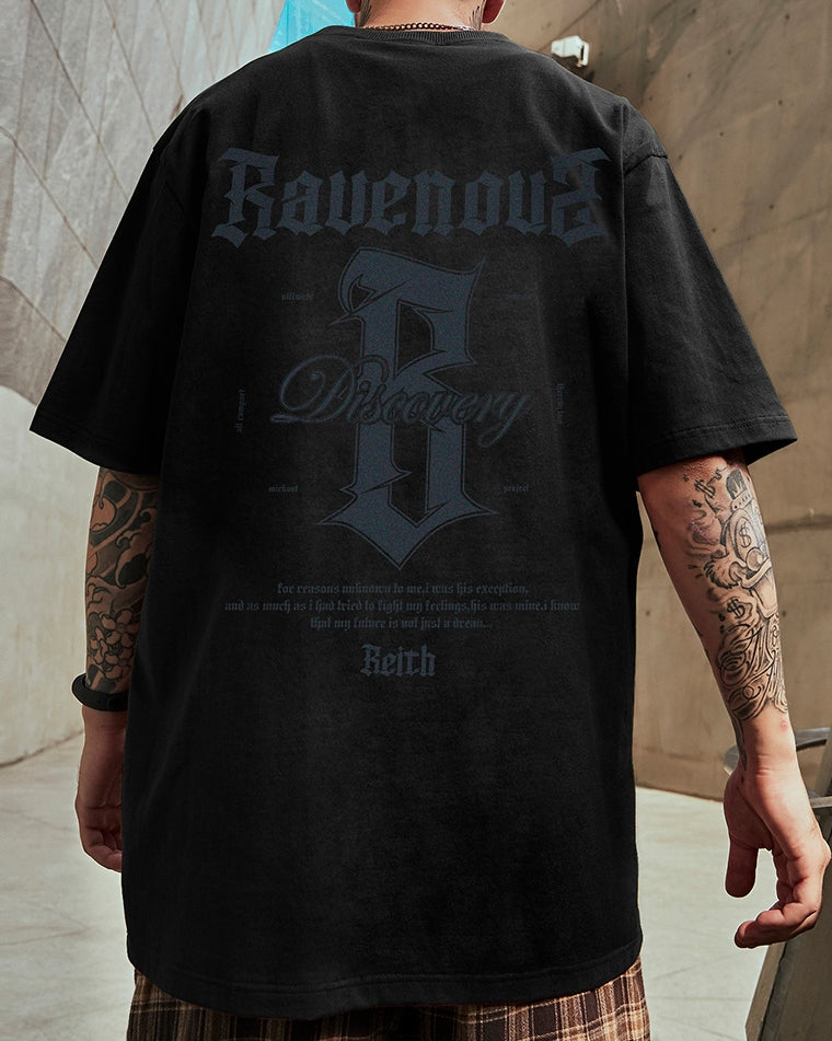 ストリートクラシックフォントアート半袖Tシャツ U2158