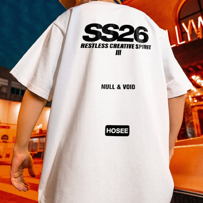 グラフィックバックプリント半袖Tシャツ U2576