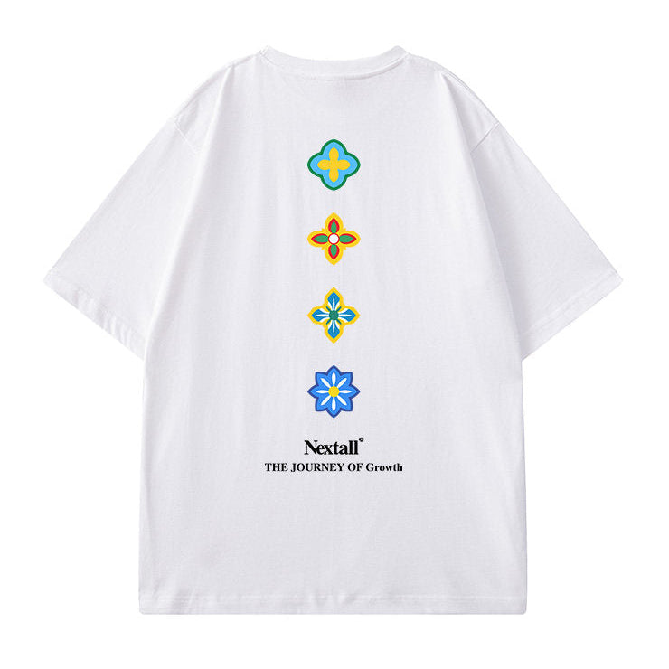 【OUTLET/即納】グラフィックバーティカルラインプリント半袖Tシャツ U2579
