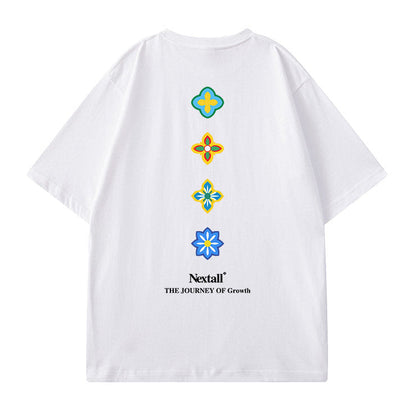 【OUTLET/即納】グラフィックバーティカルラインプリント半袖Tシャツ U2579