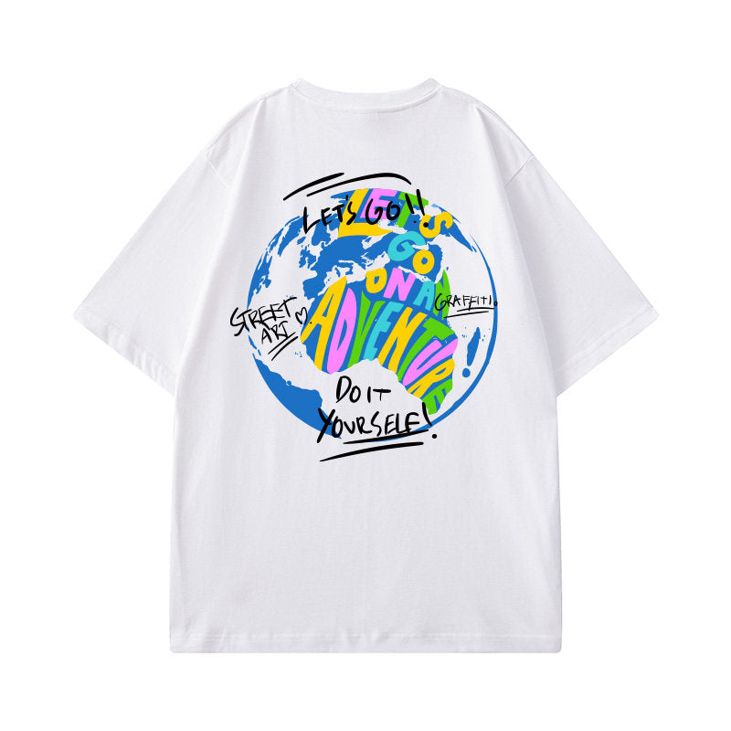 アースグラフィックルーズ半袖Tシャツ U2598