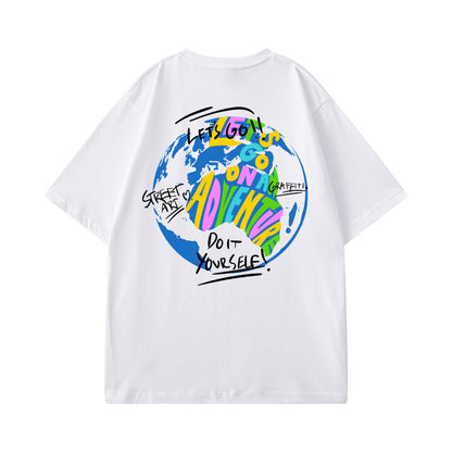 アースグラフィックルーズ半袖Tシャツ U2598