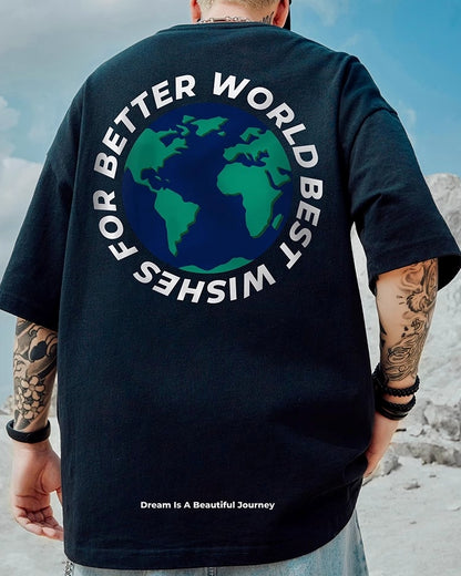 グローブプリント半袖Tシャツ U2244