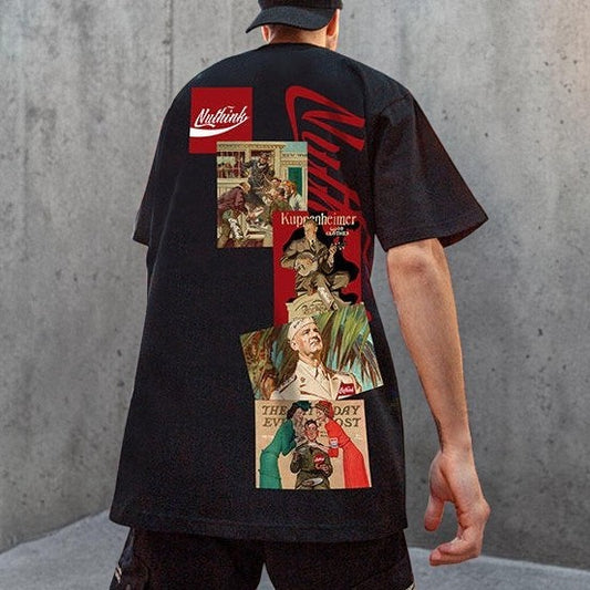 アメリカンレトロストリート半袖Tシャツ U2575