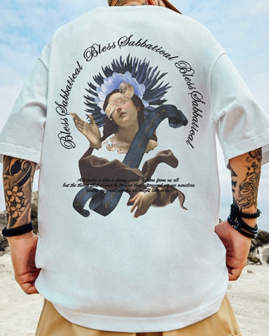クラシックエンジェルグラフィック半袖Tシャツ U2249