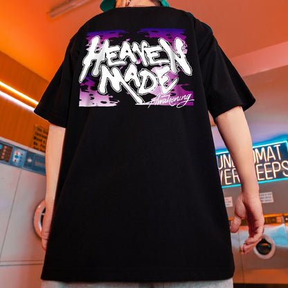 グラフィックバックプリント半袖Tシャツ U2578