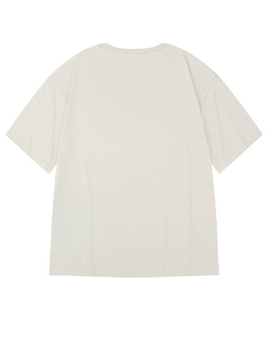 スクリプトロゴフロントプリント半袖Tシャツ U2116