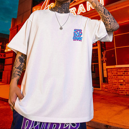 【OUTLET/即納】スプラッシュプリントオーバーサイズ半袖Tシャツ U2594
