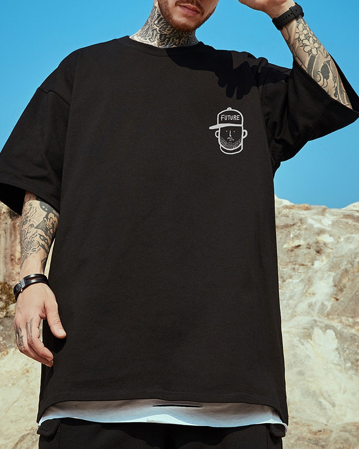 ワンポイントアート半袖Tシャツ U2204
