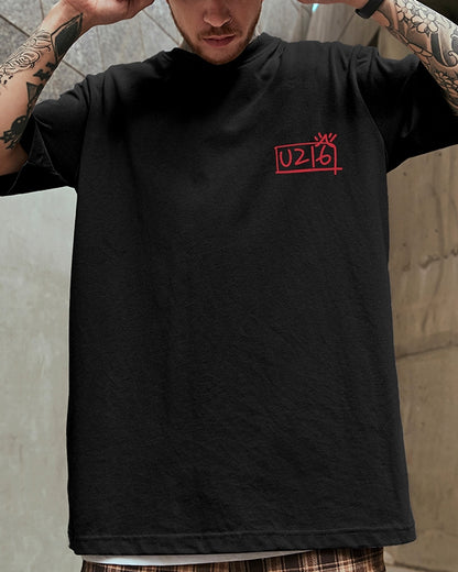Bラインロゴバックプリント半袖Tシャツ U2211