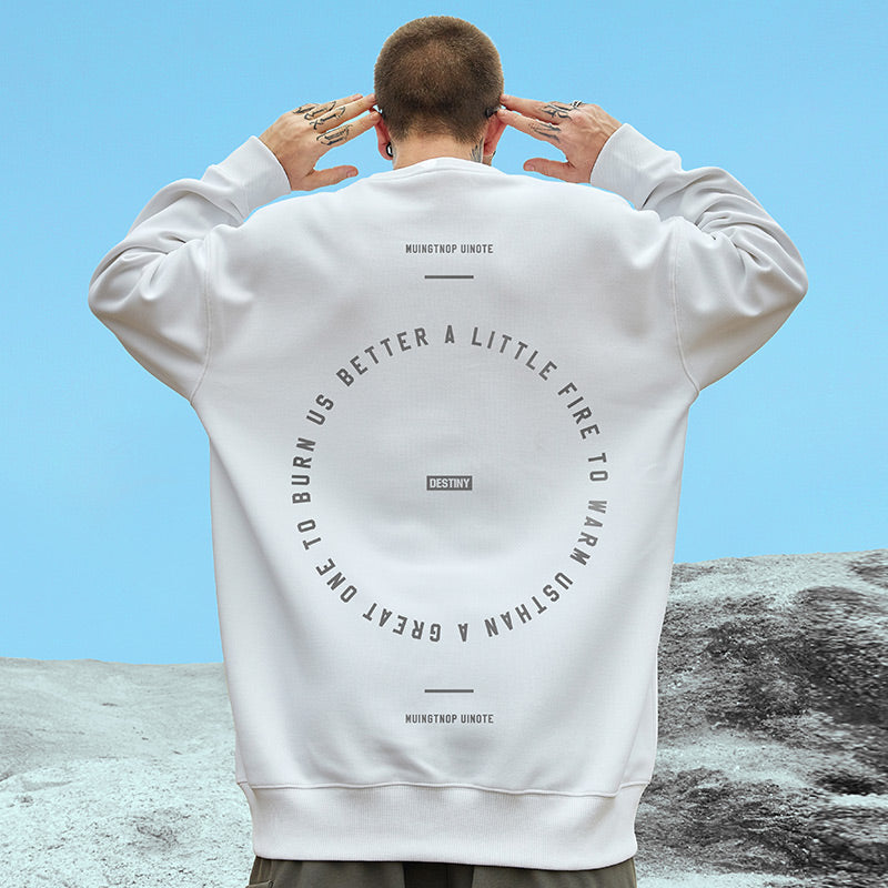 【OUTLET/即納】サークルレタープリント長袖スウェット U1931