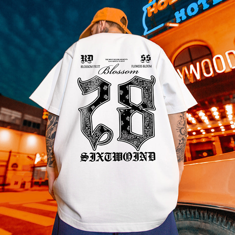 【OUTLET/即納】バックプリントナンバー半袖Tシャツ U1715