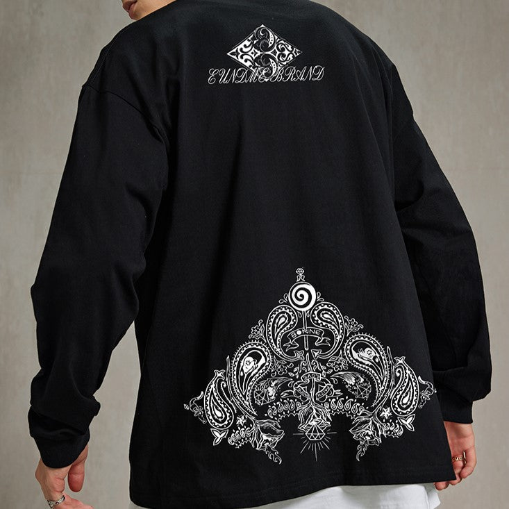 【OUTLET/即納】ラウンドネックルーズ長袖Tシャツ U1880