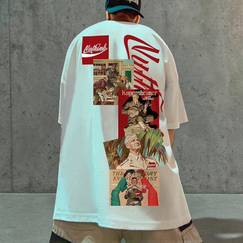 アメリカンレトロストリート半袖Tシャツ U2575