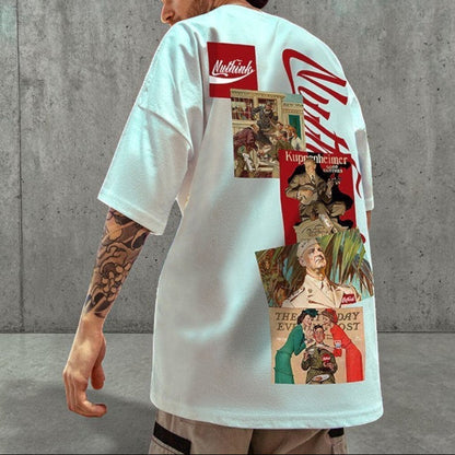 アメリカンレトロストリート半袖Tシャツ U2575