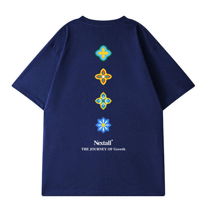 【OUTLET/即納】グラフィックバーティカルラインプリント半袖Tシャツ U2579