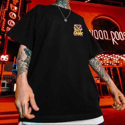 【OUTLET/即納】スプラッシュプリントオーバーサイズ半袖Tシャツ U2594