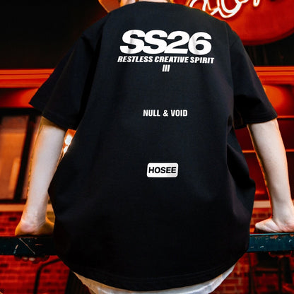 グラフィックバックプリント半袖Tシャツ U2576