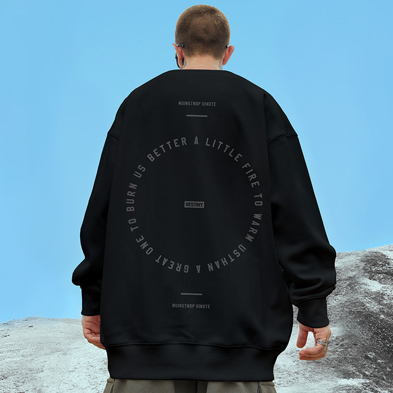 【OUTLET/即納】サークルレタープリント長袖スウェット U1931