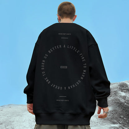 【OUTLET/即納】サークルレタープリント長袖スウェット U1931