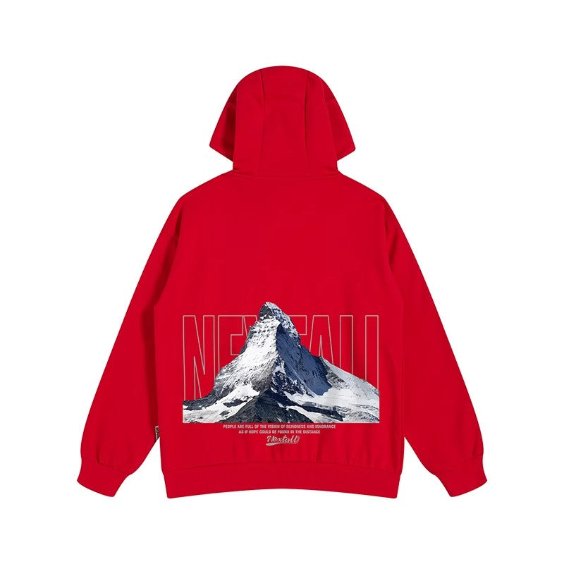 【OUTLET/即納】マウンテンプリントストリートパーカー U1482