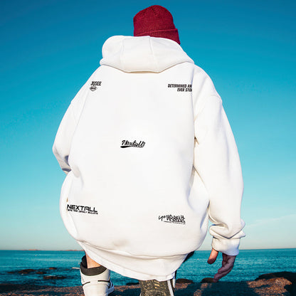 【OUTLET/即納】ロゴプリントストリートルーズパーカー U1666