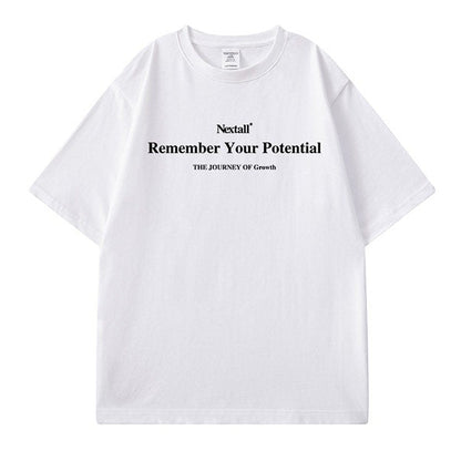グラフィックラインプリント半袖Tシャツ U2581