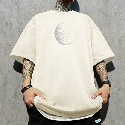 アブストラクトサークル半袖Tシャツ U2534