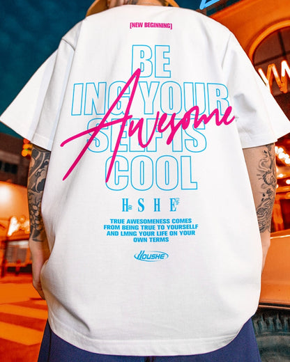 【OUTLET/即納】ダイナミックレターモチーフ半袖Tシャツ U2485