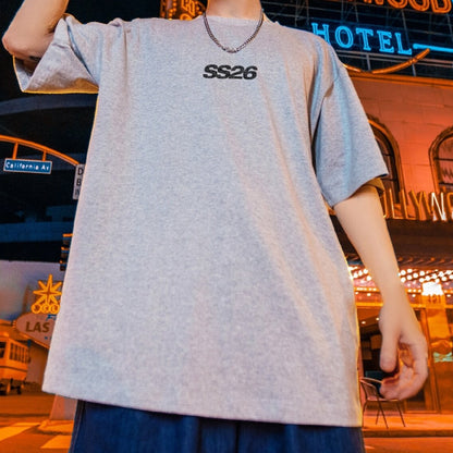 グラフィックバックプリント半袖Tシャツ U2576