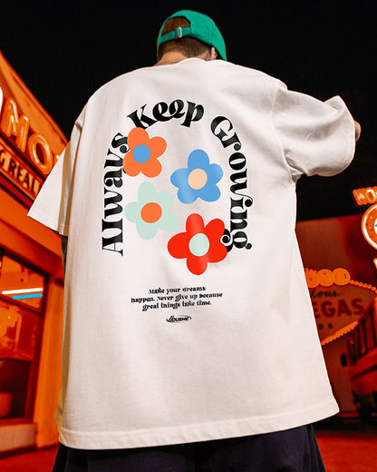 【OUTLET/即納】フラワープリント半袖Tシャツ U1857