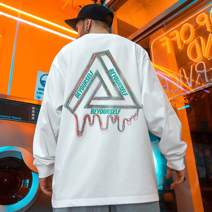 【OUTLET/即納】アメリカンレトロヒップホップ長袖Tシャツ U1742