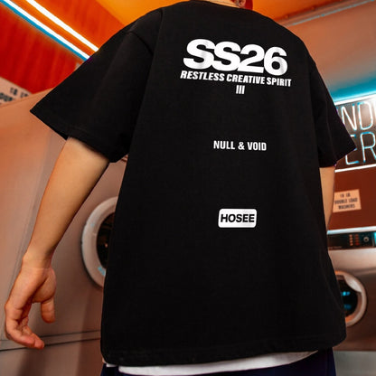 グラフィックバックプリント半袖Tシャツ U2576