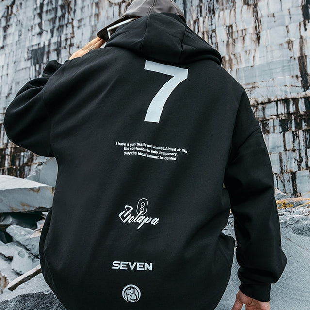 【OUTLET/即納】No.7 デザインプリントパーカー U1467