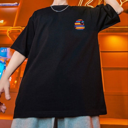 【OUTLET/即納】グラフィックバックプリントルーズ半袖Tシャツ U2488