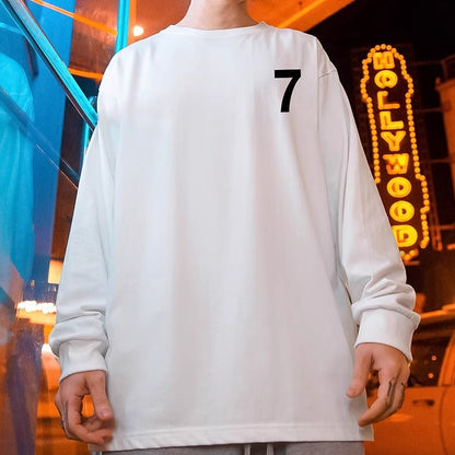 【OUTLET/即納】No.7 デザインプリント長袖Tシャツ U1661