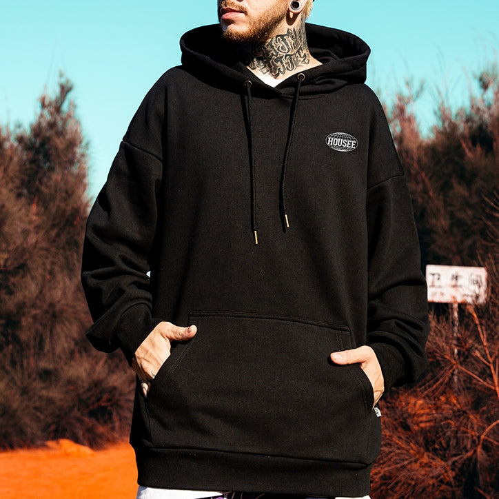 【OUTLET/即納】ロゴプリントストリートルーズパーカー U1666