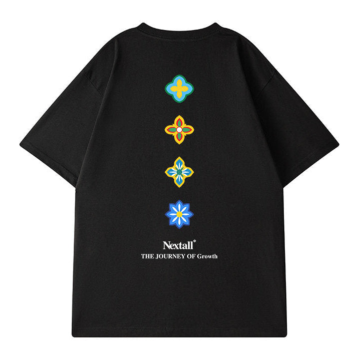 【OUTLET/即納】グラフィックバーティカルラインプリント半袖Tシャツ U2579