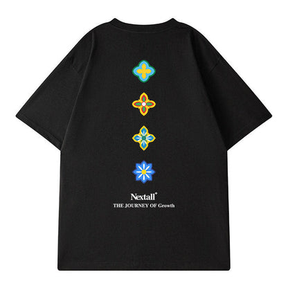 【OUTLET/即納】グラフィックバーティカルラインプリント半袖Tシャツ U2579