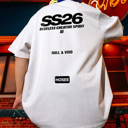 グラフィックバックプリント半袖Tシャツ U2576