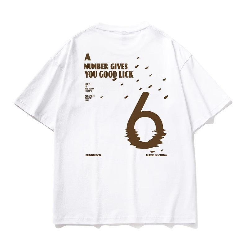 【OUTLET/即納】No.6 デザインプリント半袖Tシャツ U1767