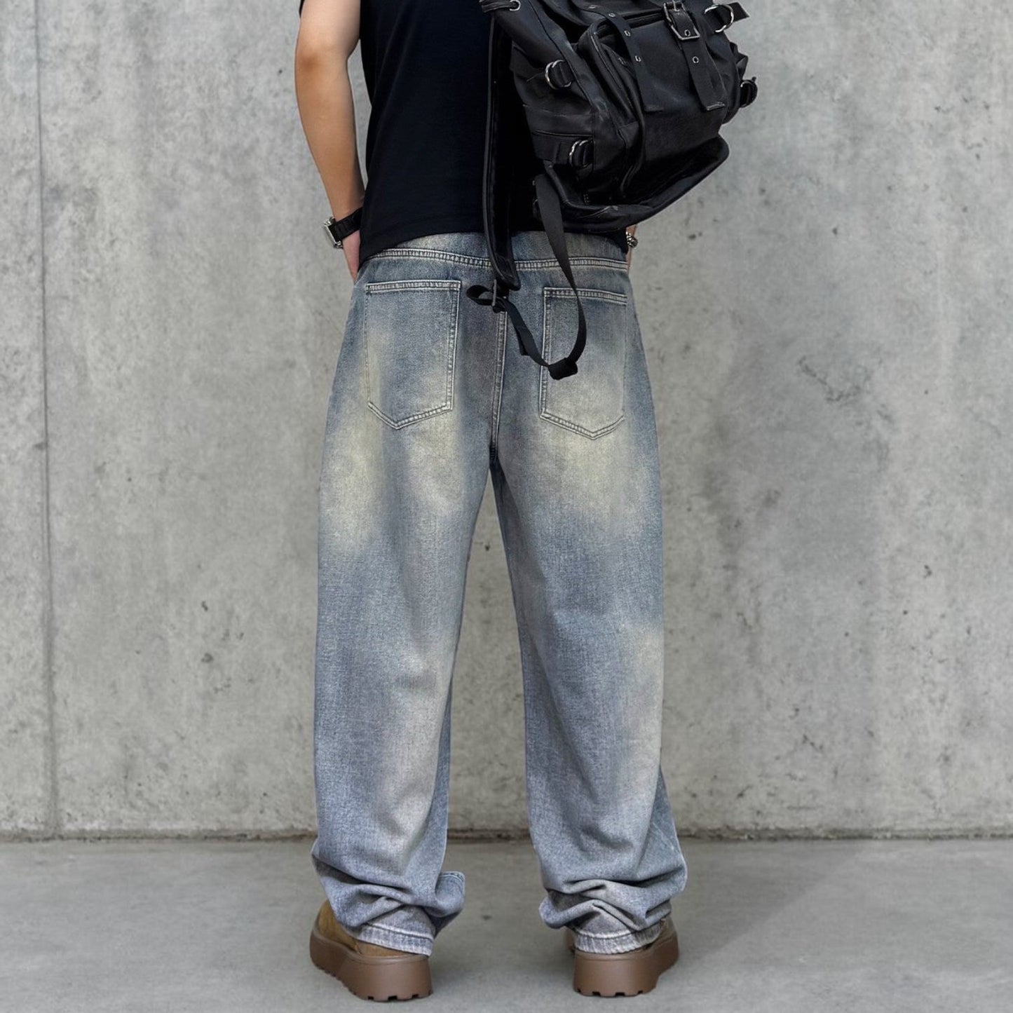 ウォッシュドワイドシルエットデニムパンツ U2585