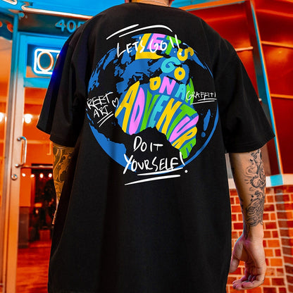 アースグラフィックルーズ半袖Tシャツ U2598